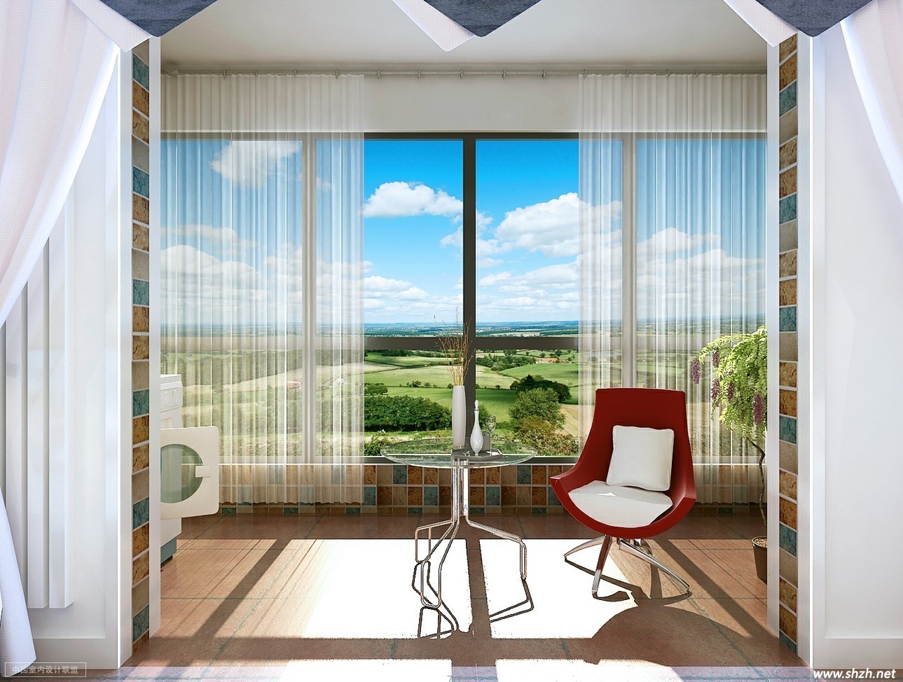 地中海田園風(fēng)客廳裝修